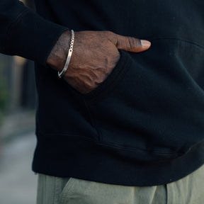 The Flat Head FN-SWP-301 Fleece Lined Sweatshirt Hoodie Black