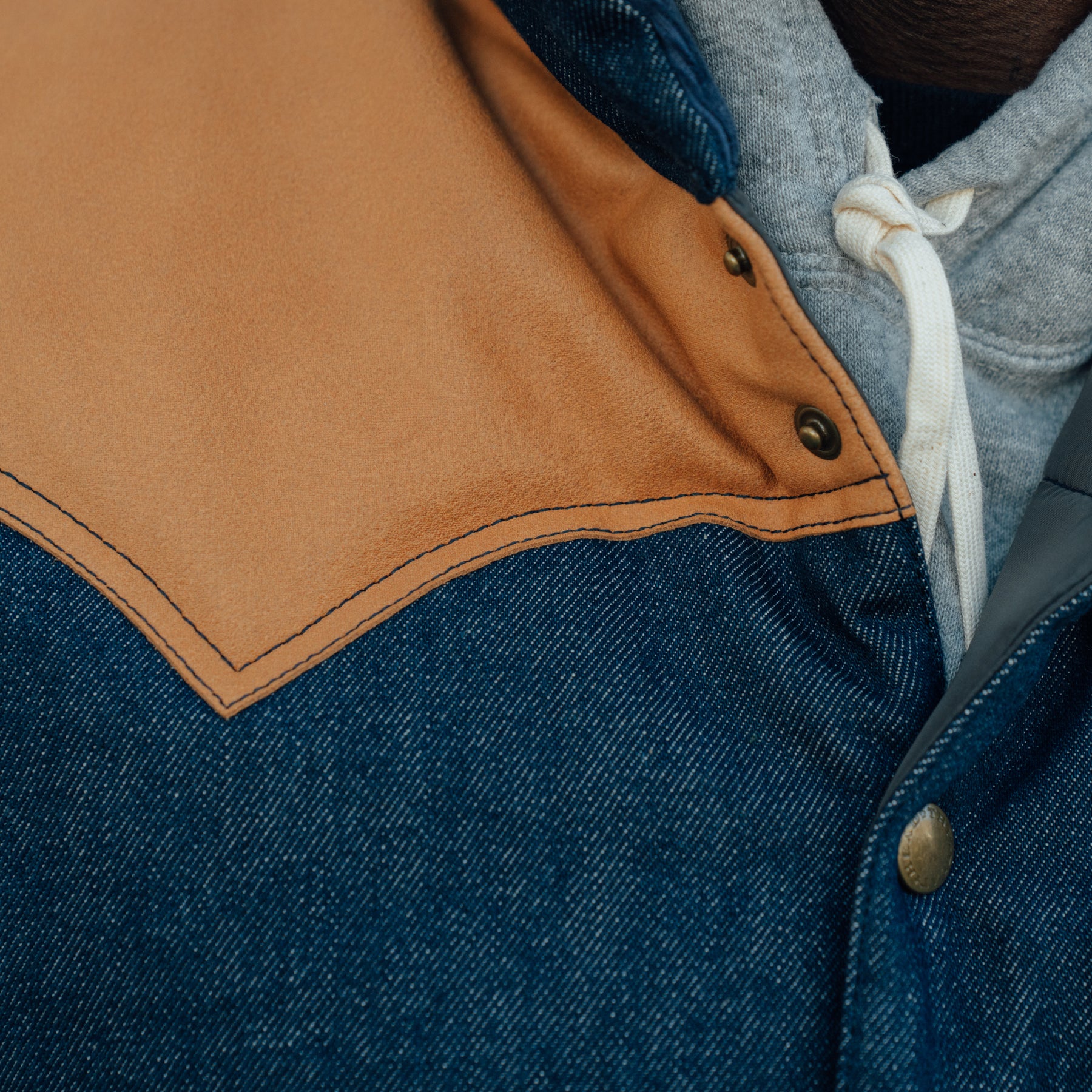 The Flat Head FN-OJ-DPV001 12.5oz Denim Puff Vest