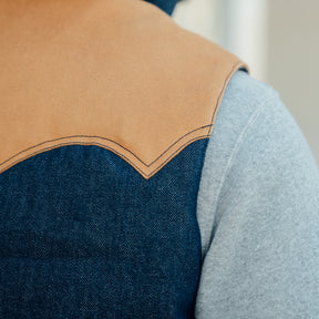 The Flat Head FN-OJ-DPV001 12.5oz Denim Puff Vest