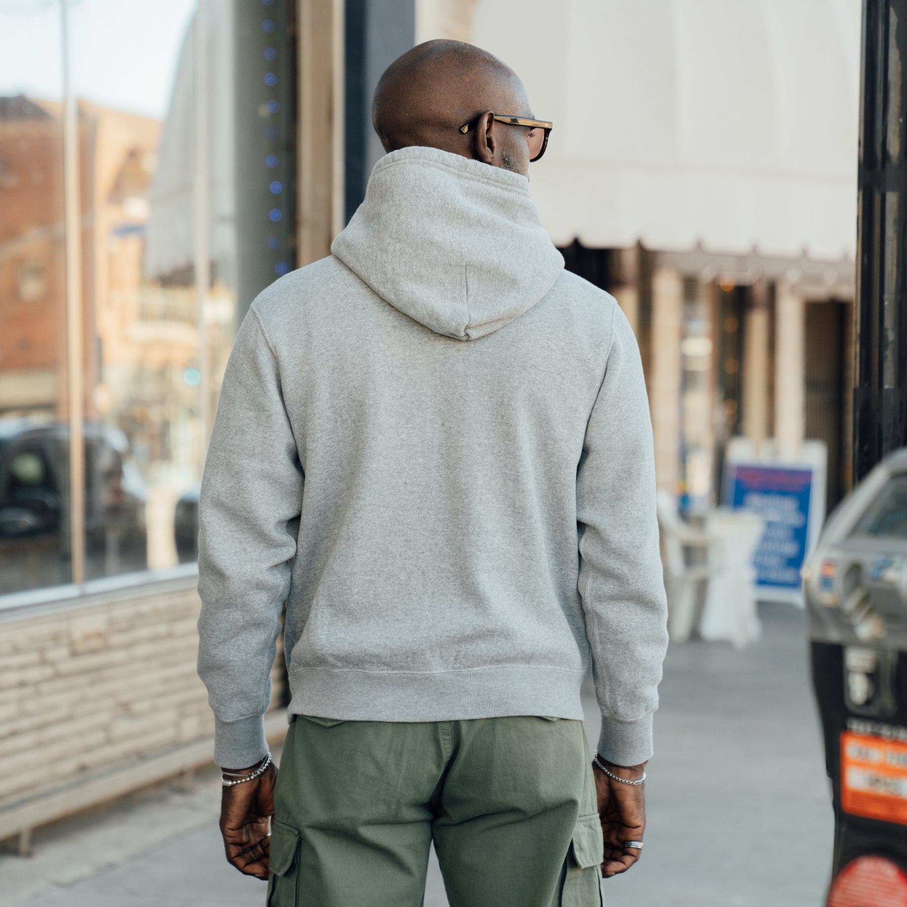 The Flat Head FN-SWP-301 Fleece-Lined Sweatshirt Hoodie Grey