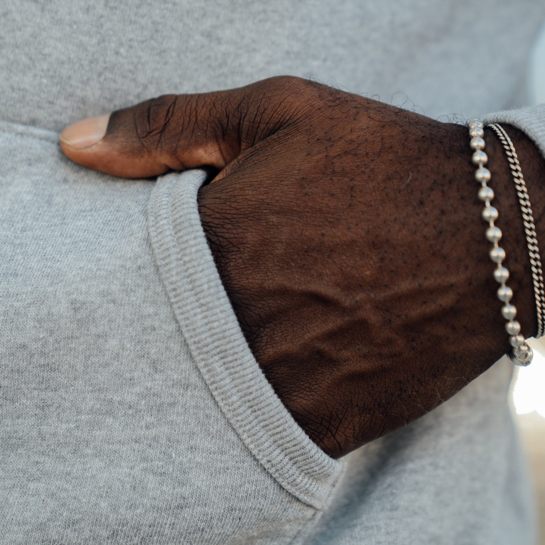 The Flat Head FN-SWP-301 Fleece-Lined Sweatshirt Hoodie Grey