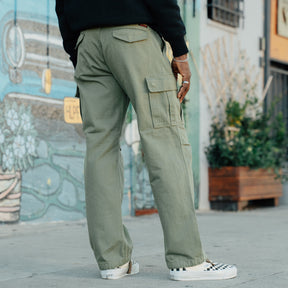 The Flat Head FN-PA-C016 Cargo Pants Olive