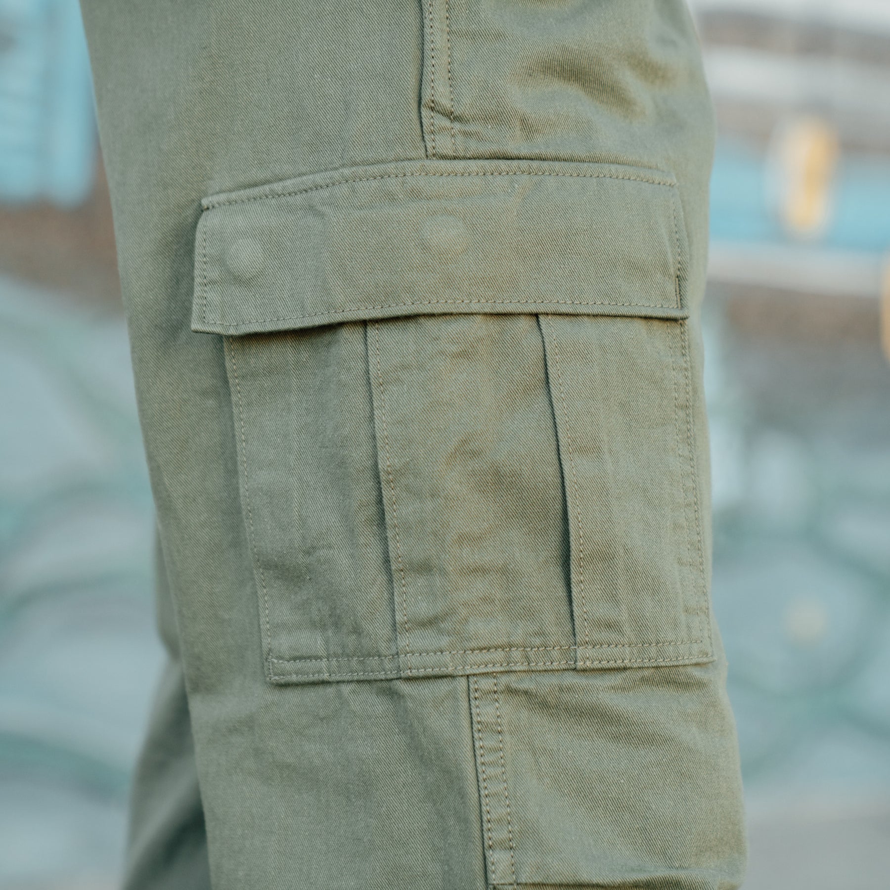The Flat Head FN-PA-C016 Cargo Pants Olive