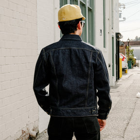 The Flat Head FN-OJ-D103 14.5oz Zimbabwe Cotton Denim Jacket Indigo