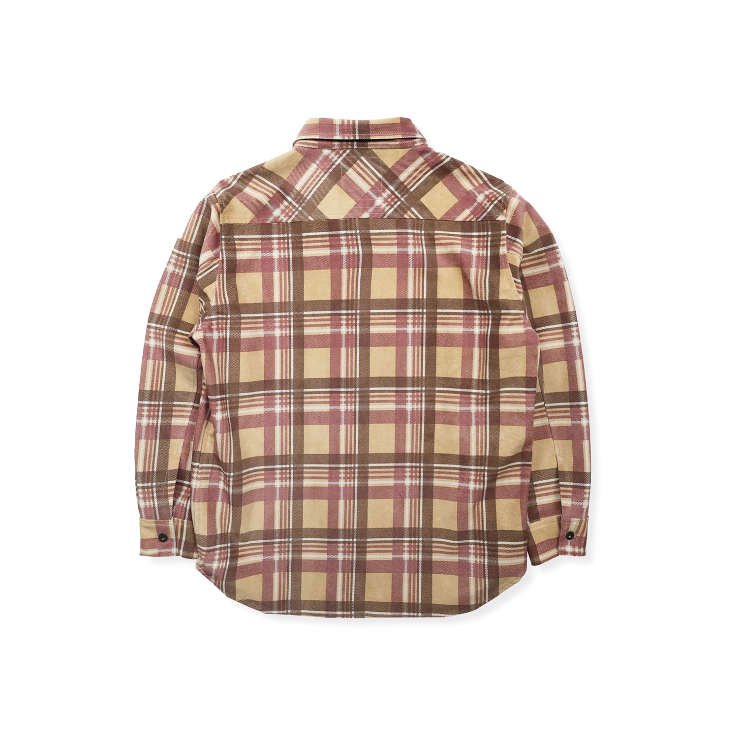 Full Count FL-4000 Suede Leather Check Work Shirt Beige FINAL SALE