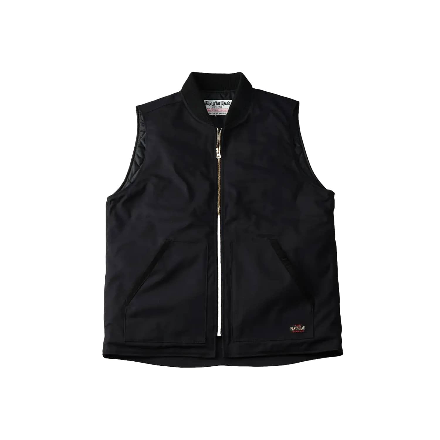 The Flat Head FN-OJ-CV003 Duck Vest Black PRE-OWNED/ FINAL SALE