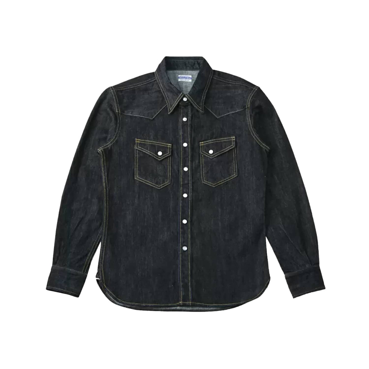 The Flat Head FN-SDW-001L Denim Western Shirt Blue