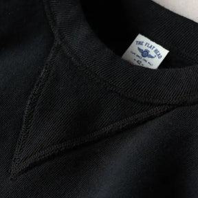 Flat Head FN-SWC-301 Loopwheel Crewneck Sweatshirt Black