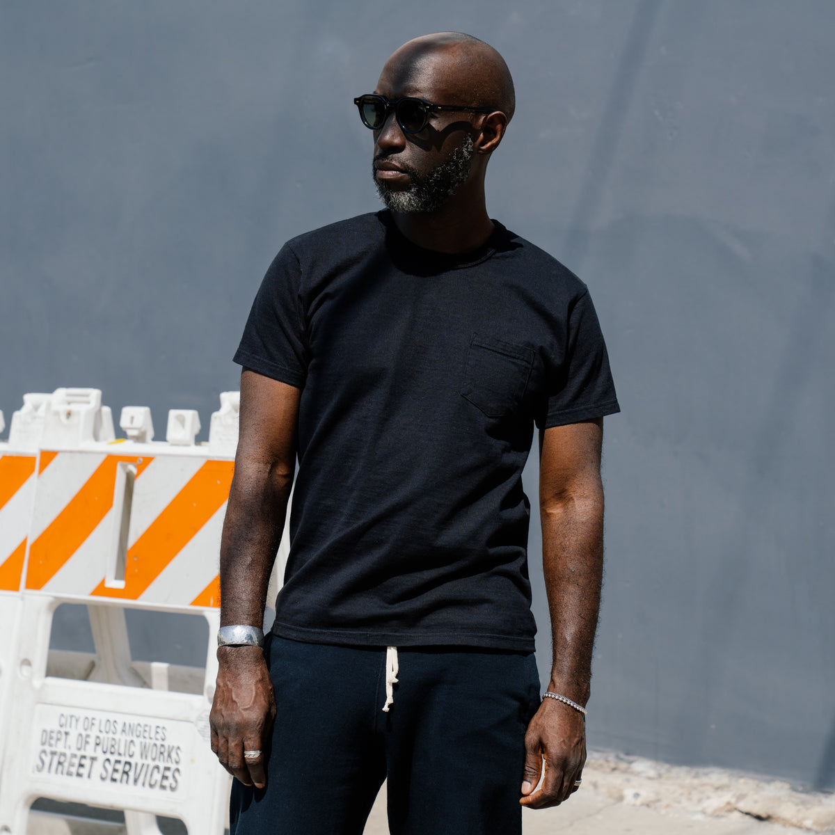 The Flat Head Heavyweight Pocket T-Shirt Black