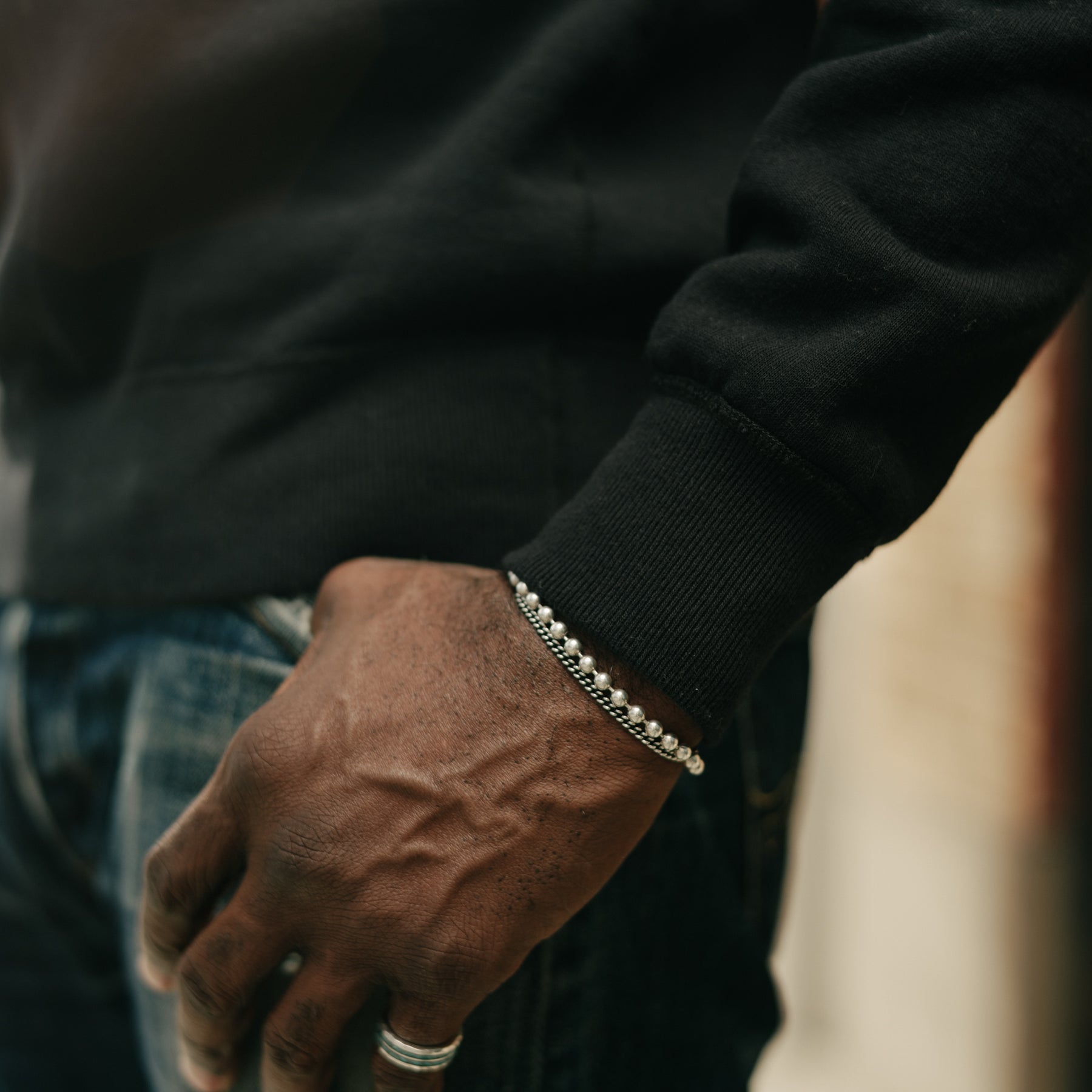 Flat Head FN-SWC-301 Loopwheel Crewneck Sweatshirt Black