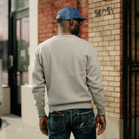 The Flat Head FN-SWC-301 Loopwheel Crewneck Sweatshirt Grey