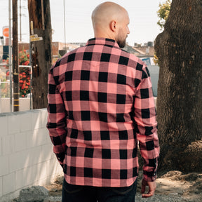 The Flat Head Block Check Western Shirt Pink/ Black FINAL SALE