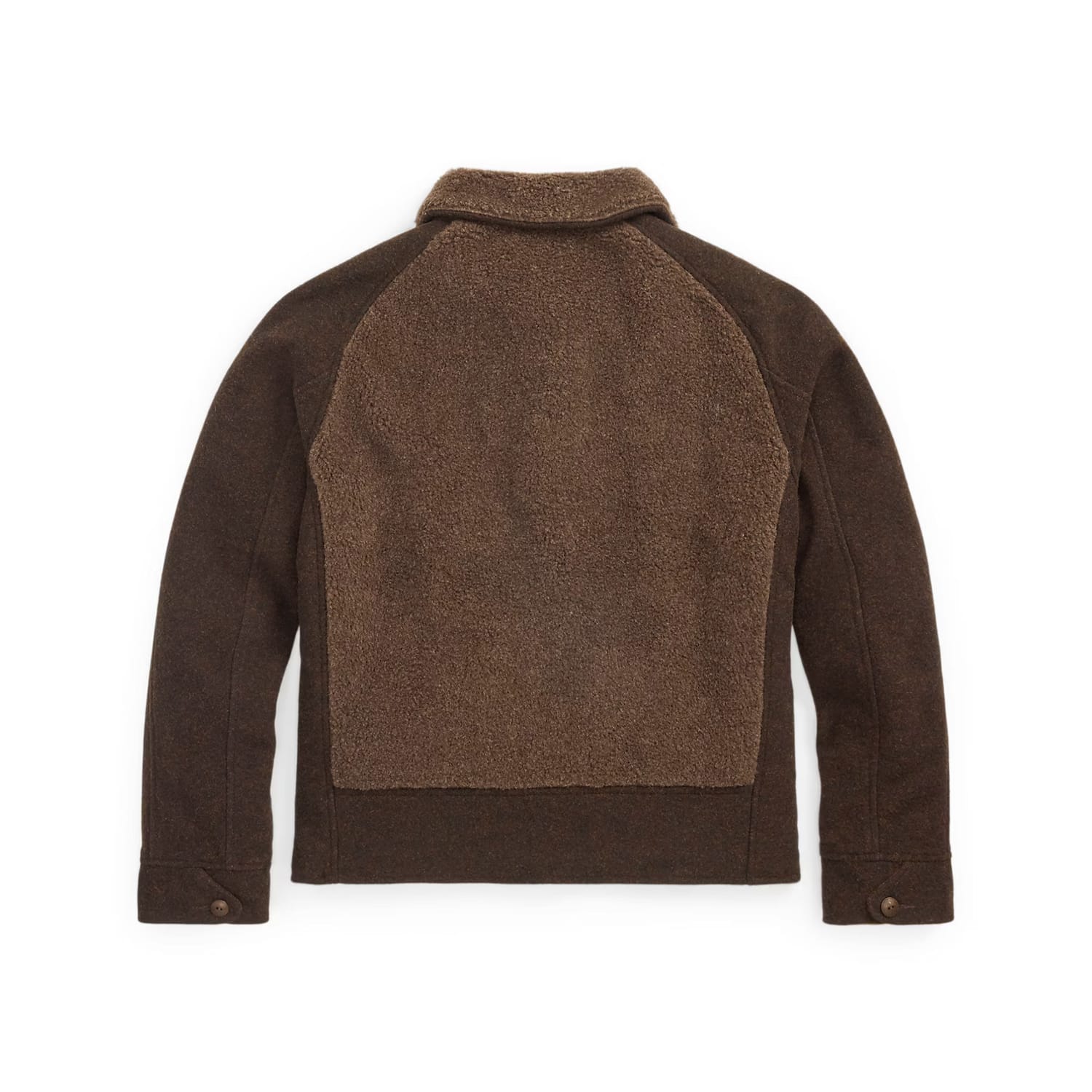 RRL Fleece-Paneled Jacquard Jacket Brown/ Multi