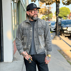 Full Count 2102BKHW Type 2 Black Denim Jacket Dartford