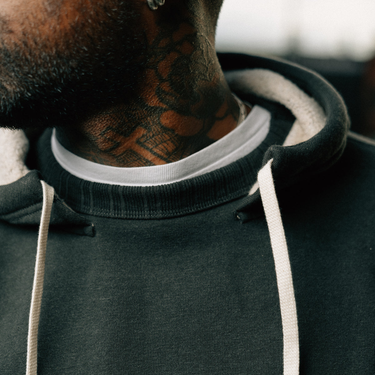 Full Count 3745-22 After Hood Sweat Shirt Mother Cotton Black