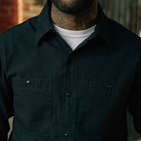 Full Count 4810-22 Chambray Shirt Black