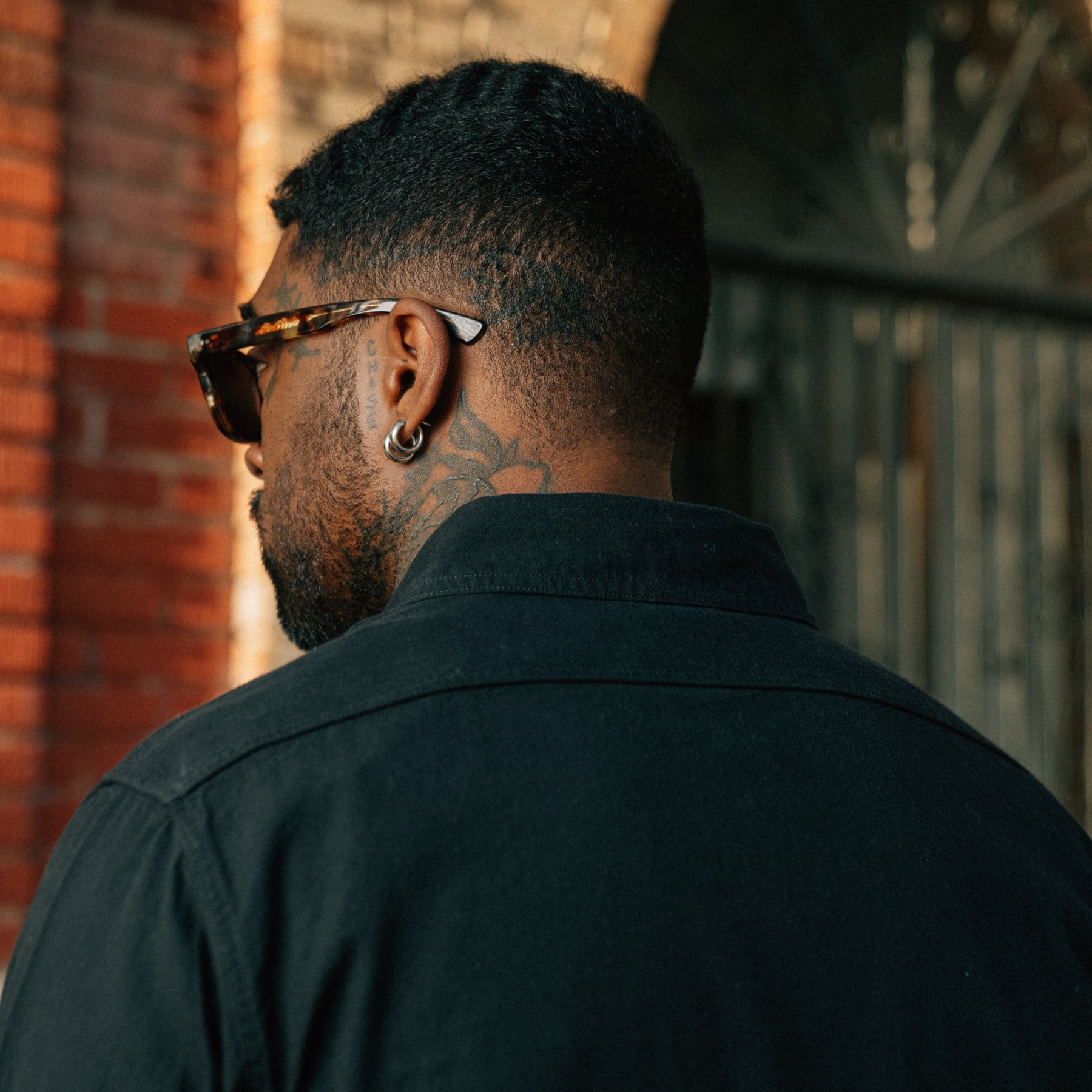 Full Count 4810-22 Chambray Shirt Black