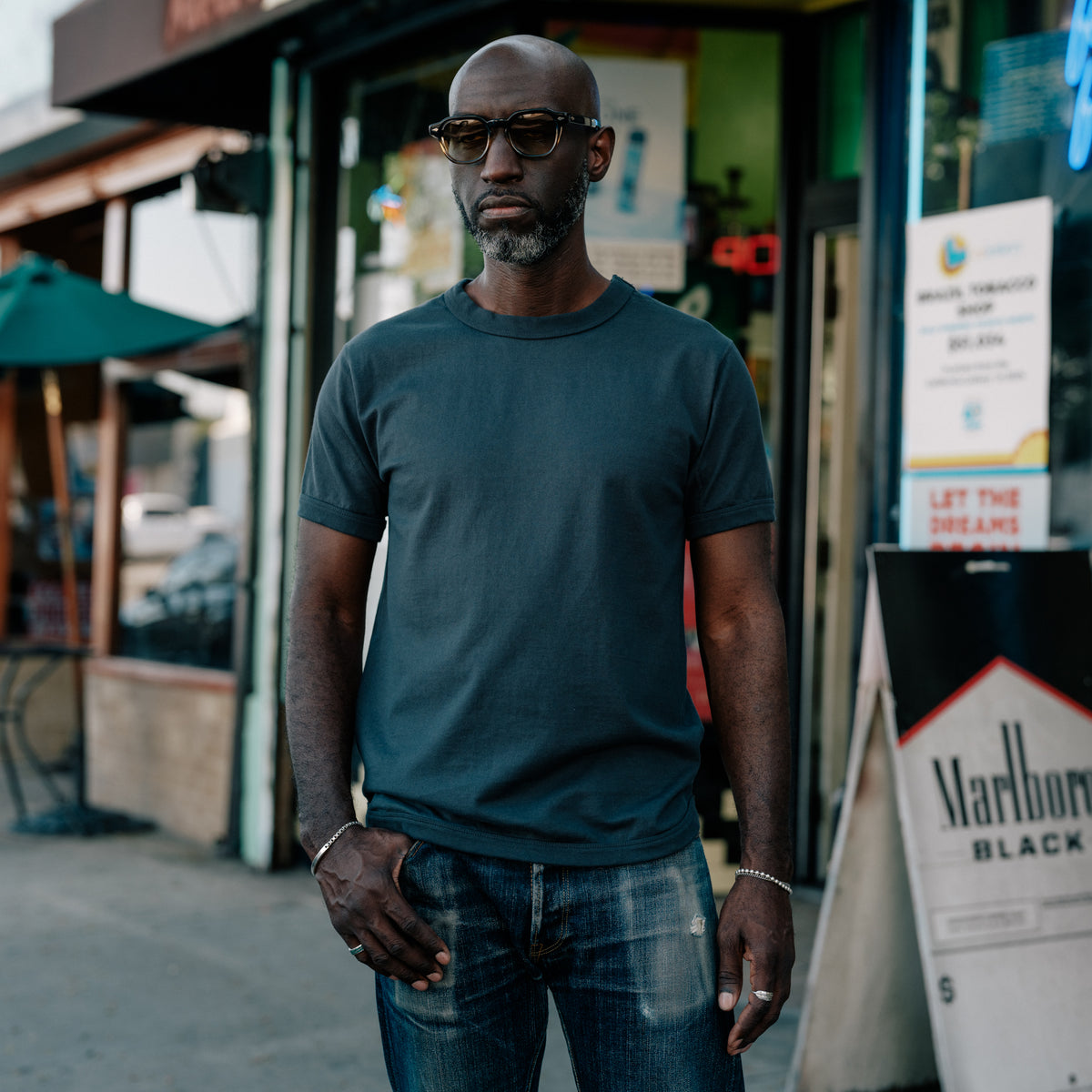 Full Count Flat Seam Heavyweight T-Shirt Ink Black