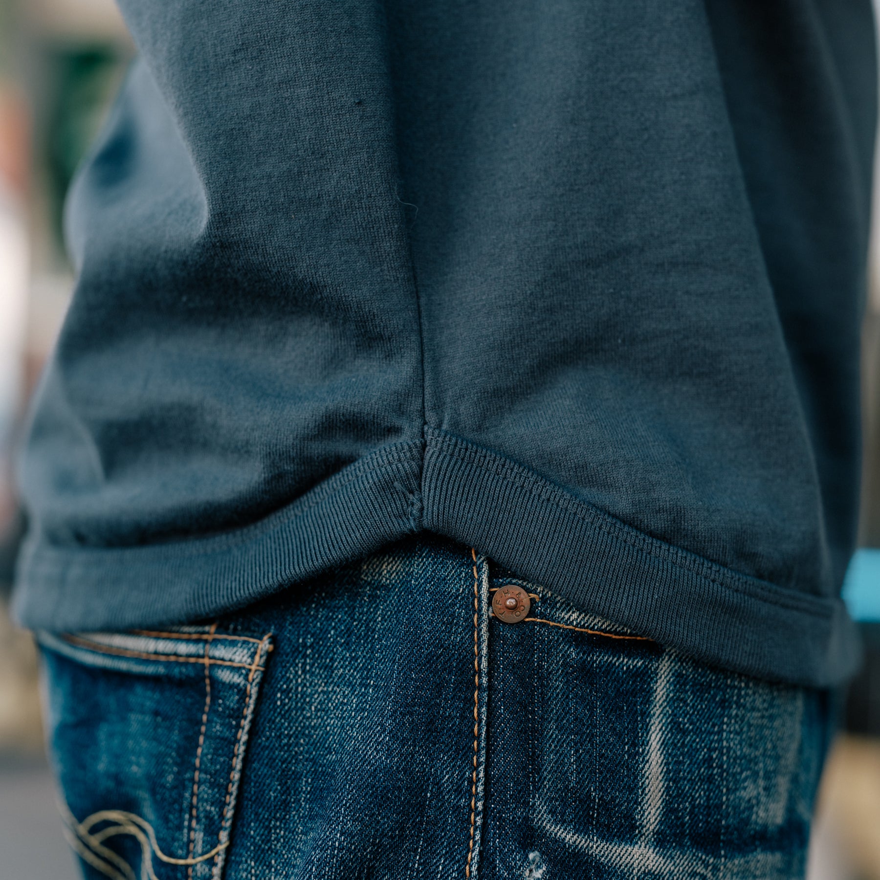 Full Count Flat Seam Heavyweight T-Shirt Ink Black