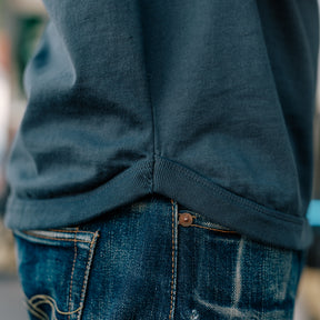 Full Count Flat Seam Heavyweight T-Shirt Ink Black