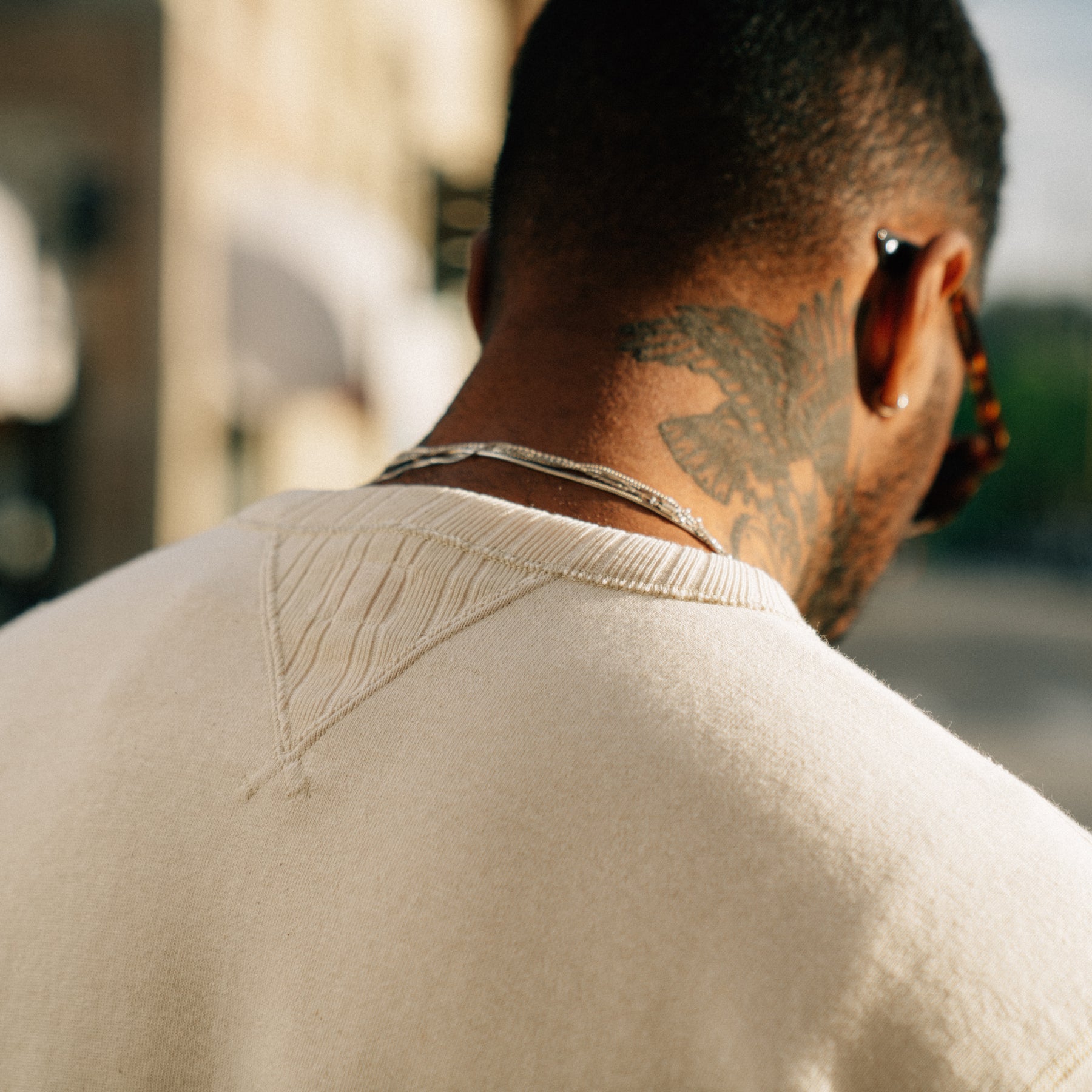 Full Count 3741-23 Double V Set in Sleeve Mother Cotton Ecru