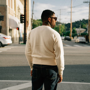 Full Count 3741-23 Double V Set in Sleeve Mother Cotton Ecru