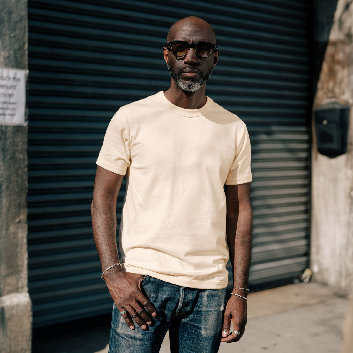 Full Count Flat Seam Heavyweight T-Shirt Ecru