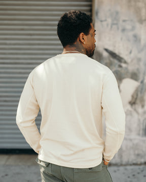 Full Count Flat Seam Heavyweight Long Sleeve T-Shirt Ecru