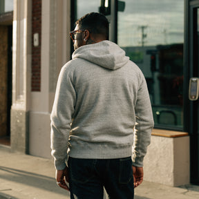 Full Count 3745-22 After Hood Sweat Shirt Mother Cotton Heather Gray