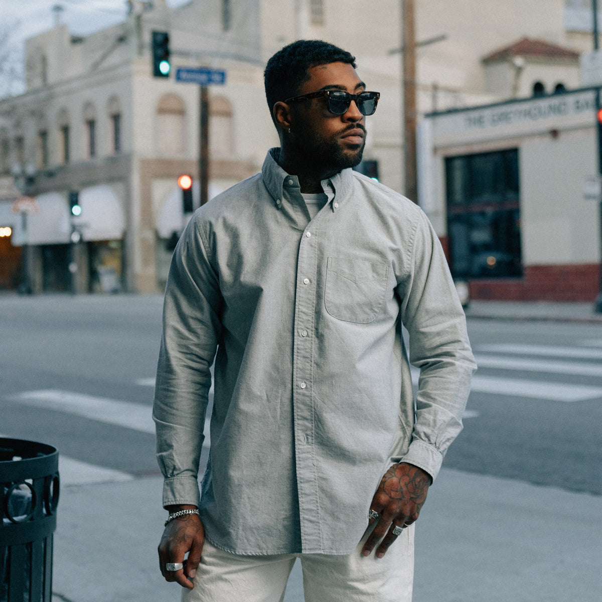 Full Count 4081 Good Old B.D. Shirt Gray