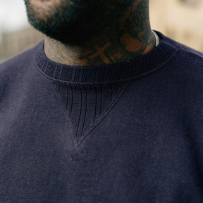 Full Count 3741-22 Double V Set in Sleeve Mother Cotton Navy