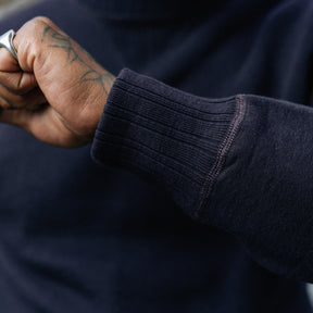 Full Count 3741-22 Double V Set in Sleeve Mother Cotton Navy