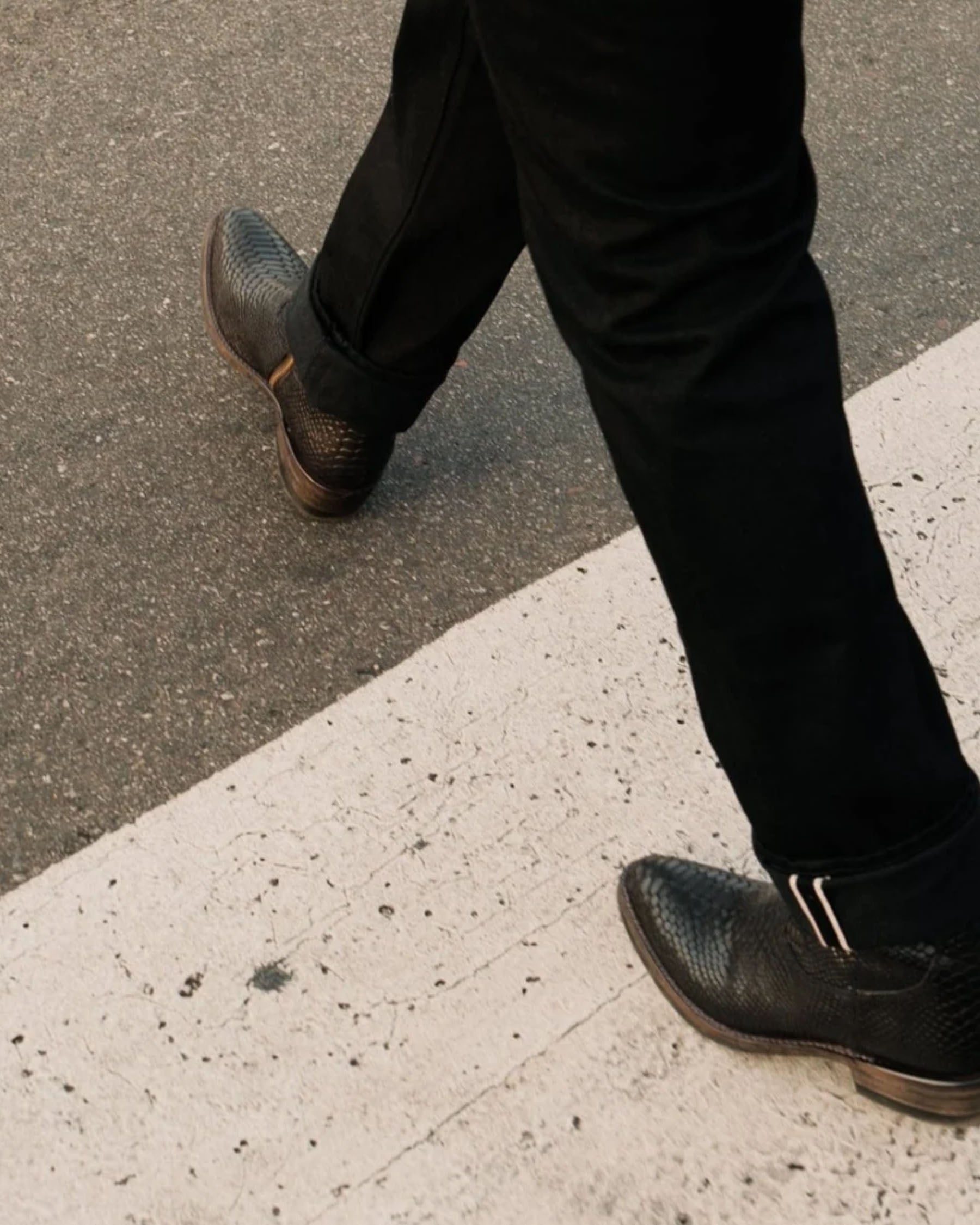Santa Rosa Brand x Snake Oil Provisions Heartbreaker Boot Black Snake