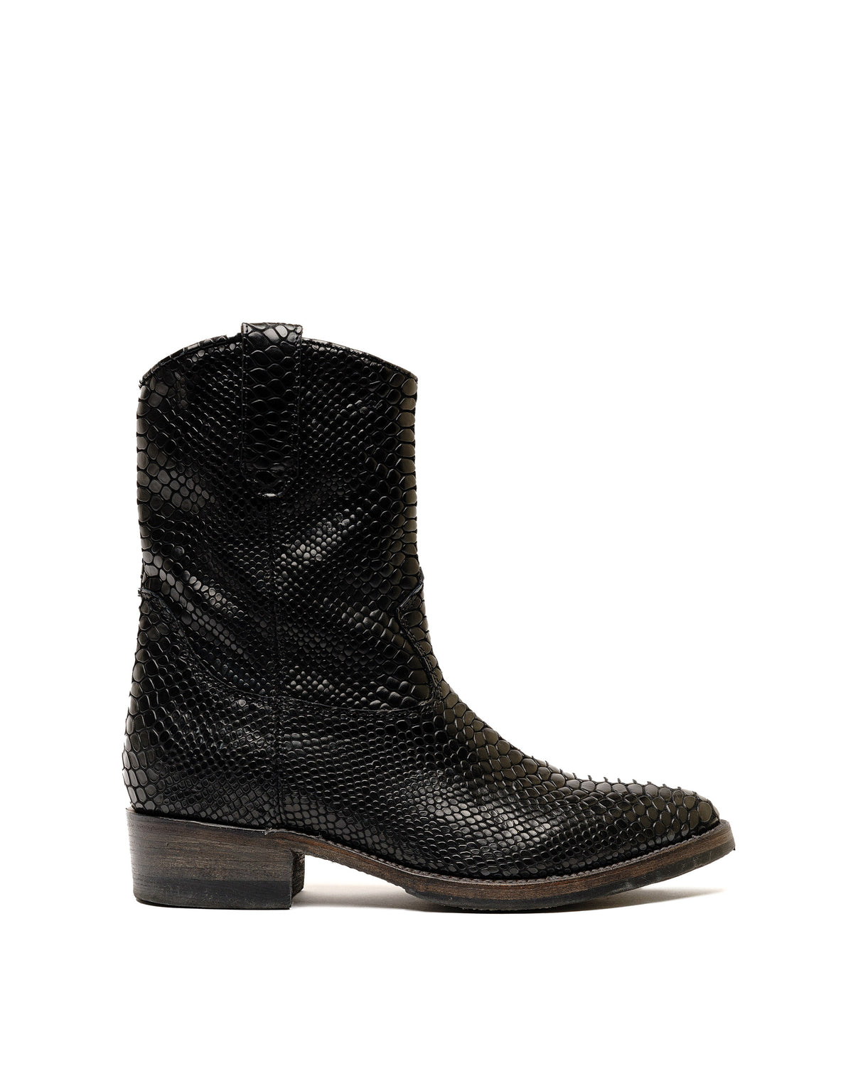 Santa Rosa Brand x Snake Oil Provisions Heartbreaker Boot Black Snake