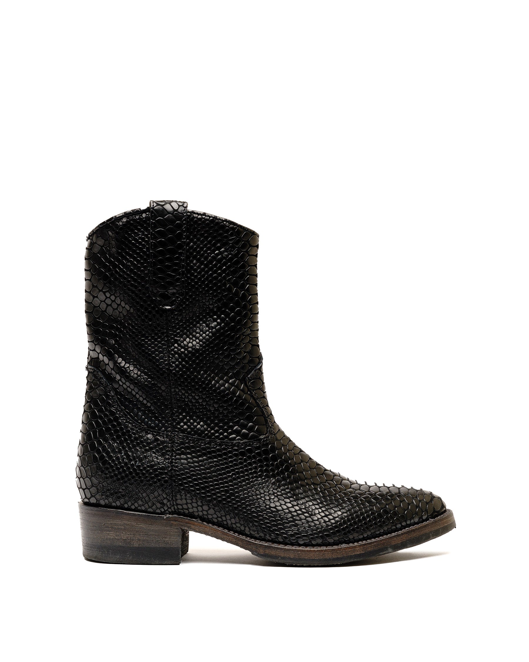 Santa Rosa Brand x Snake Oil Provisions Heartbreaker Boot Black Snake