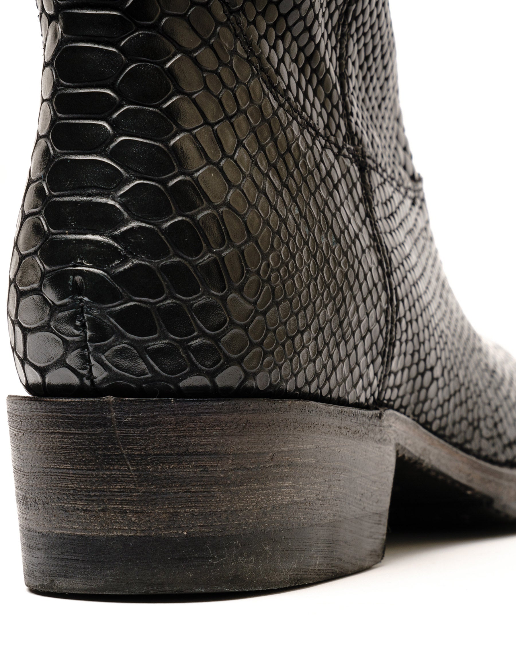 Santa Rosa Brand x Snake Oil Provisions Heartbreaker Boot Black Snake