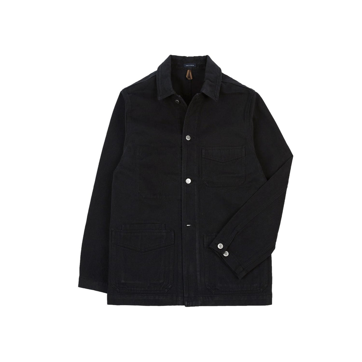 Drake's Black Heavy Twill Cotton Five-Pocket Chore Jacket