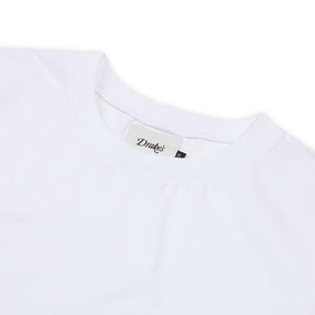 Drake's White Cotton Crew Neck Hiking T-Shirt