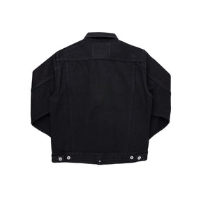 Iron Heart 21oz Selvedge Denim Modified Type III Jacket Superblack Fades to Grey