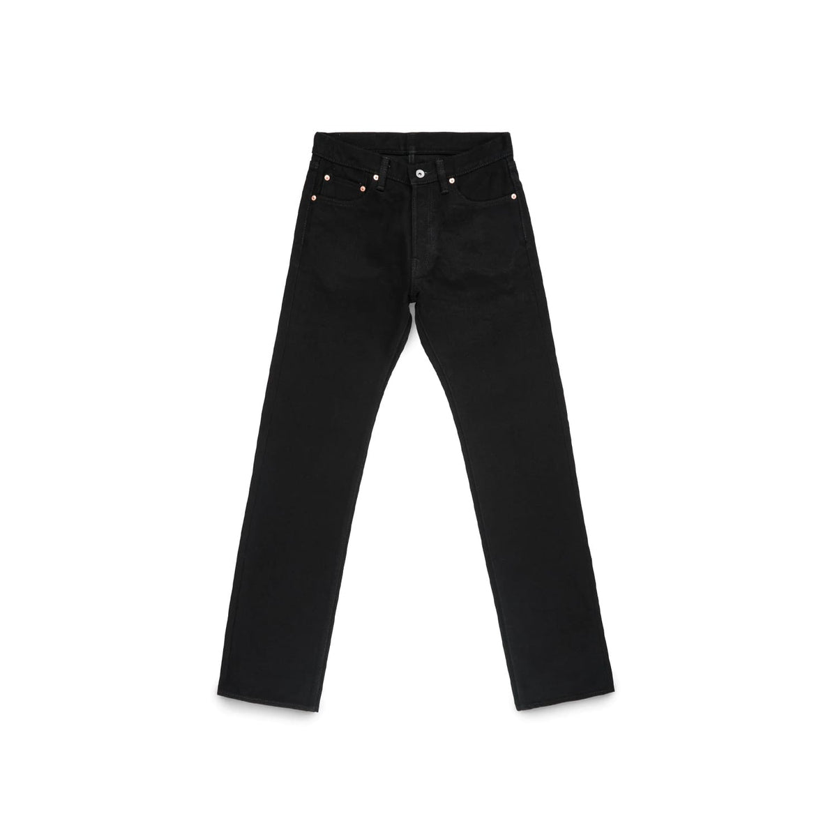 Iron Heart IH-634-SBG 21oz Selvedge Denim Straight Cut Jeans Superblack Fades to Grey