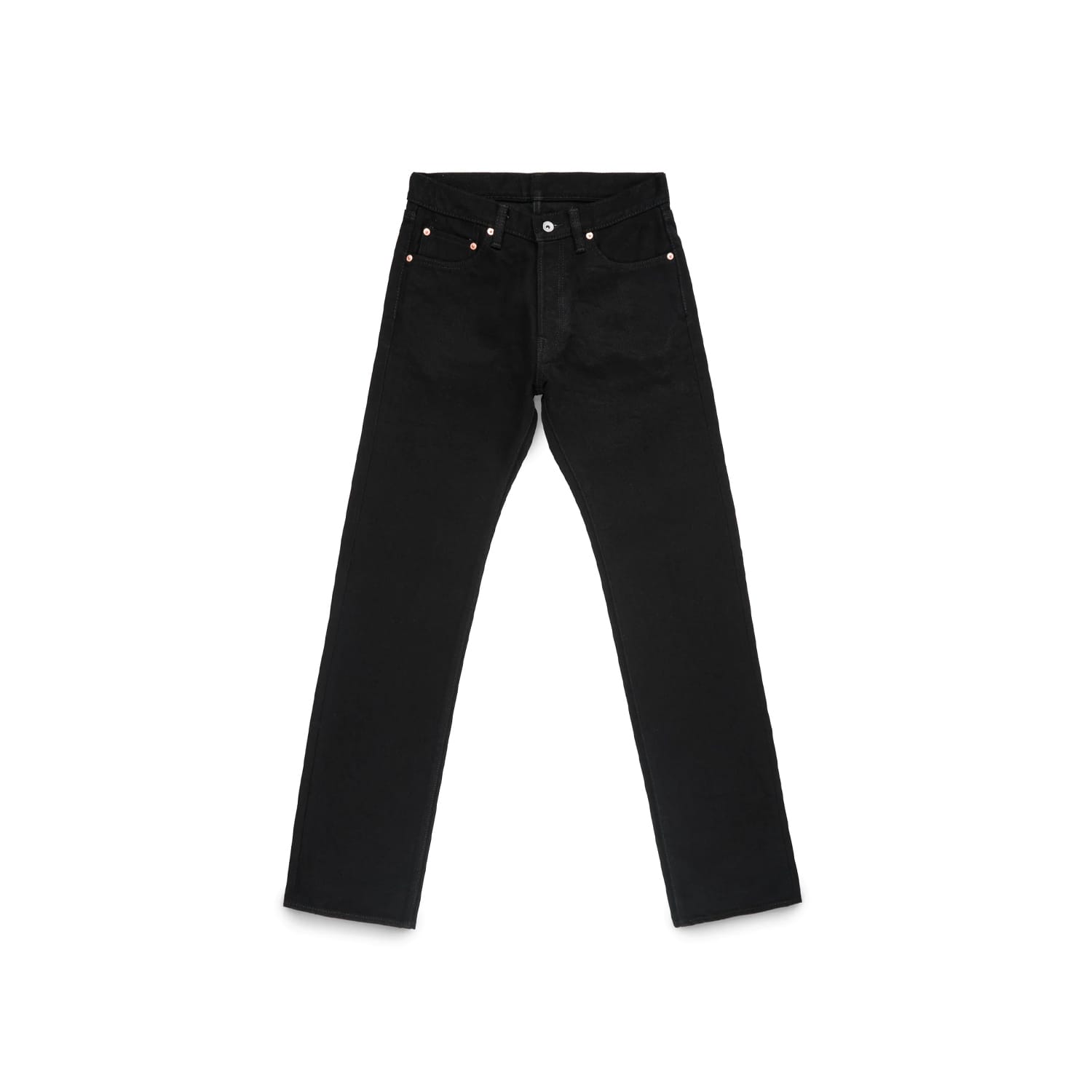 Iron Heart IH-634-SBG 21oz Selvedge Denim Straight Cut Jeans Superblack Fades to Grey