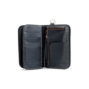 Iron Heart IHG-02-BLK Medium Shell Cordovan Wallet Black