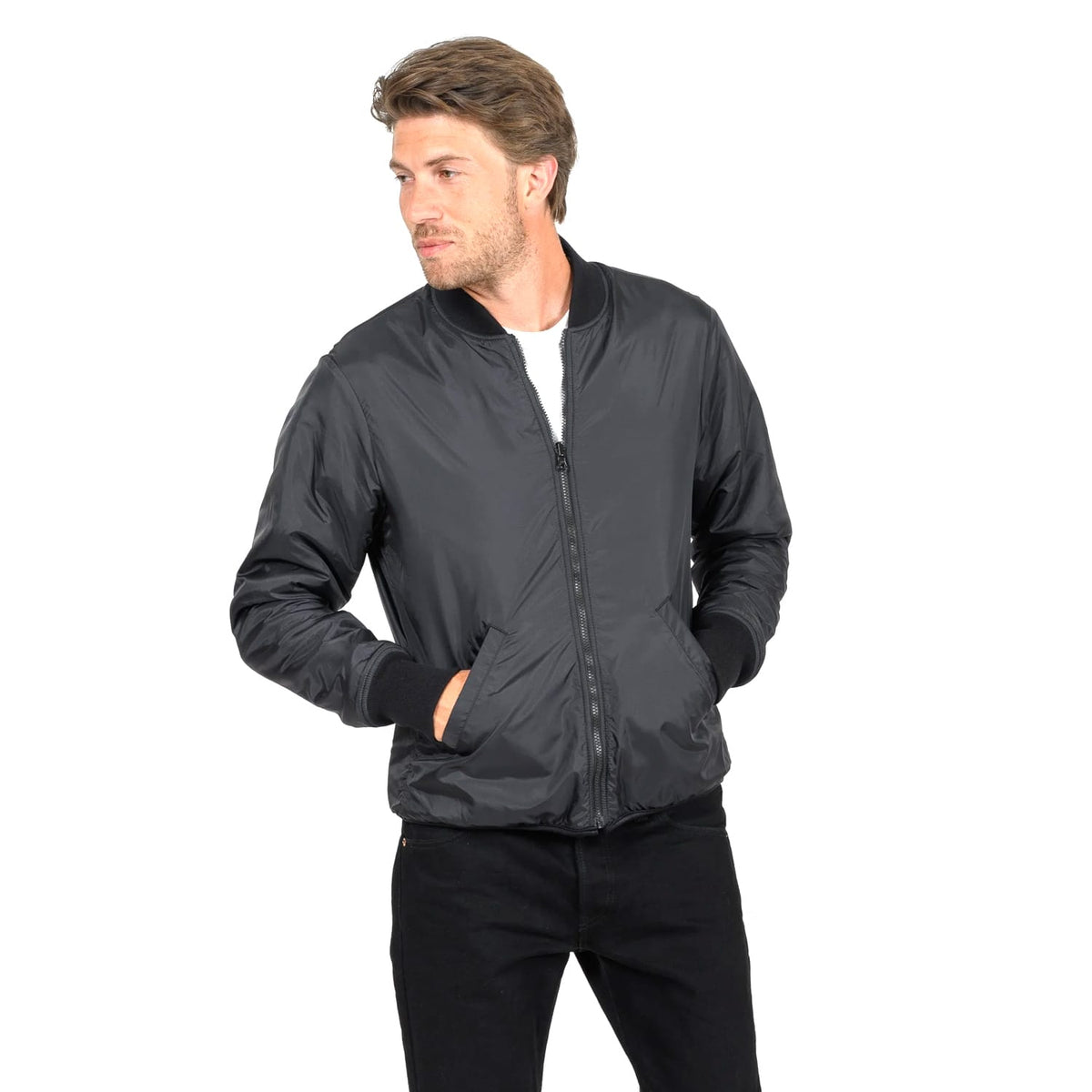 Iron Heart IHJ-157-BLK Reversible Fleece Jacket Black