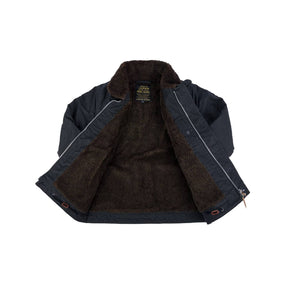 Iron Heart IHM-37-BLK Oiled Whipcord N1 Deck Jacket Black