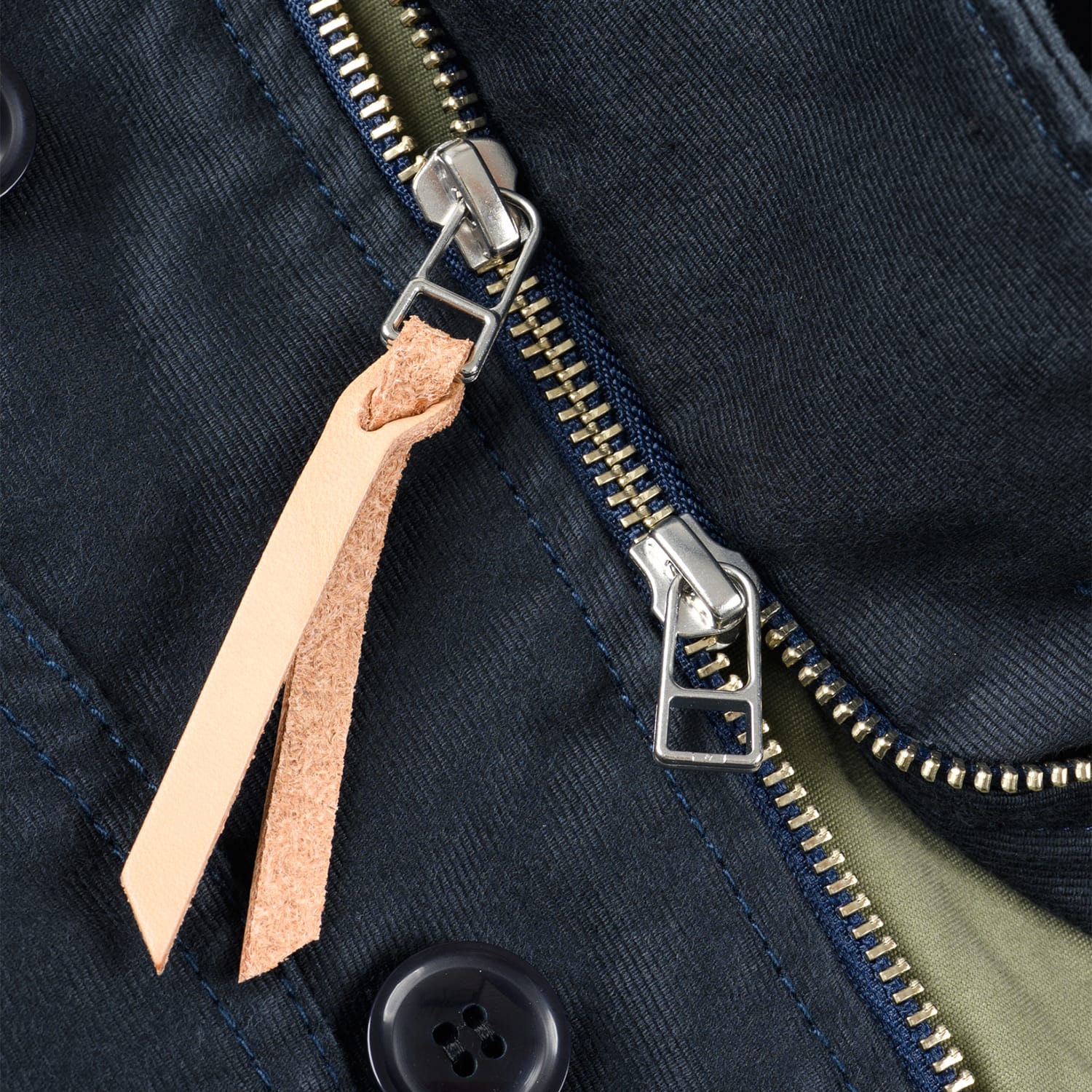 Iron Heart x Snake Oil Provisions IHM-48-NAV Whipcord Lightweight N1 Deck Jacket Navy