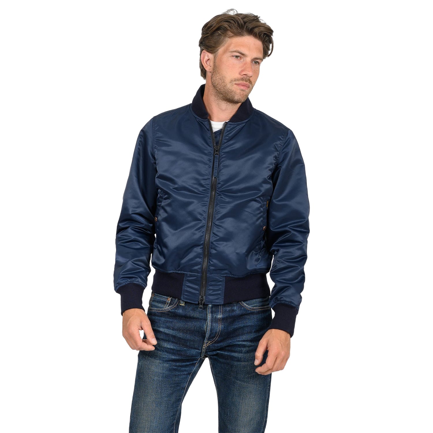 Iron Heart IHM-50-NAV 4.8oz Nylon Type L-2B Jacket Navy