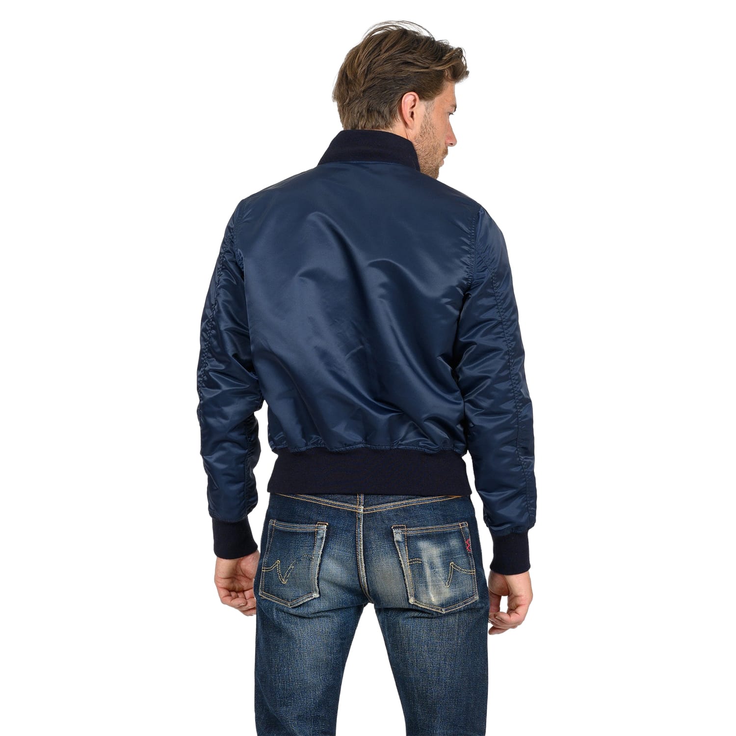 Iron Heart IHM-50-NAV 4.8oz Nylon Type L-2B Jacket Navy