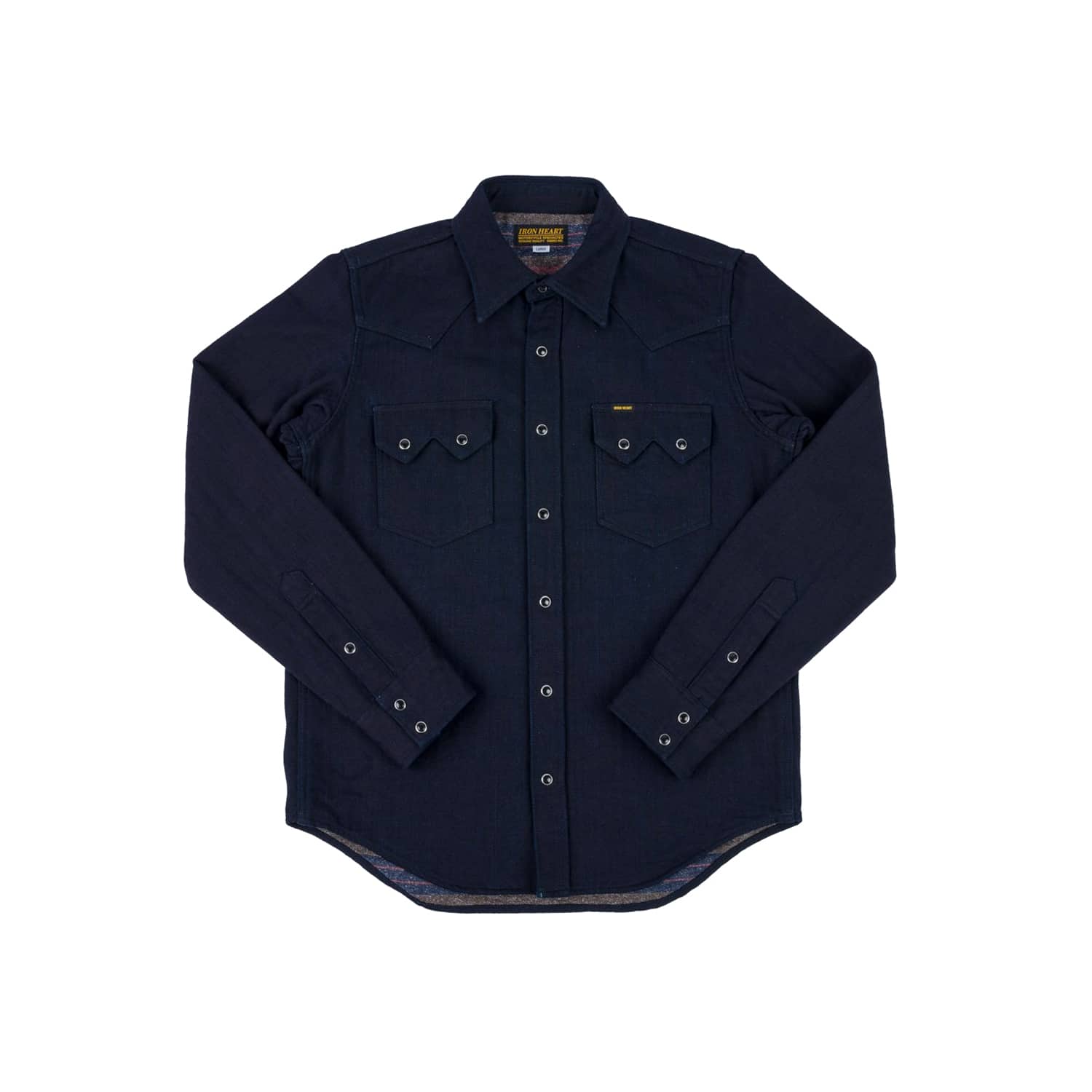 Iron Heart IHSH-368-IND 14oz Double Cloth Western Shirt Indigo