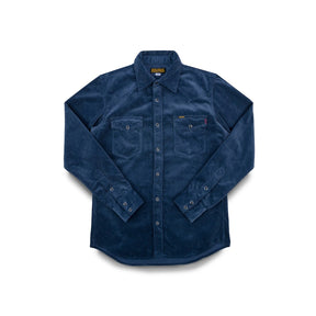 Iron Heart IHSH-398-NAV 11oz Corduroy Western Shirt Navy FINAL SALE