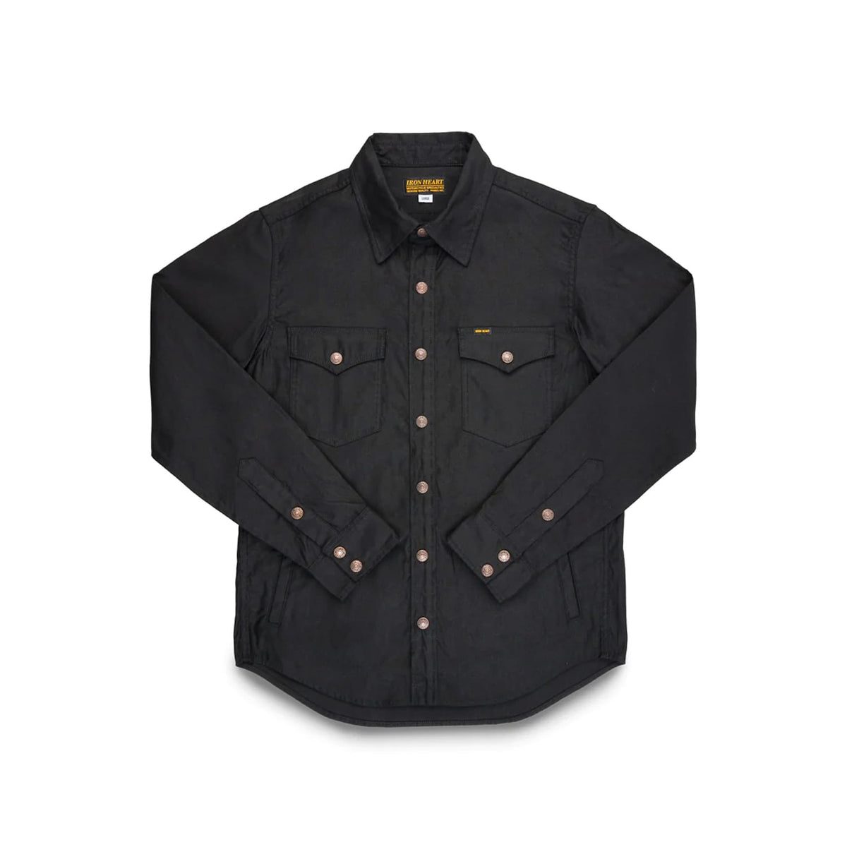 FALL 2025 Iron Heart IHSH-425-BLK 8oz Military Whipcord CPO Shirt Blac